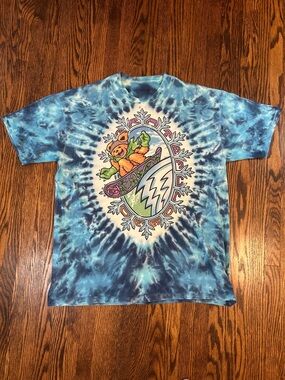 Liquid Blue Tie Dye Graphic T-Shirt